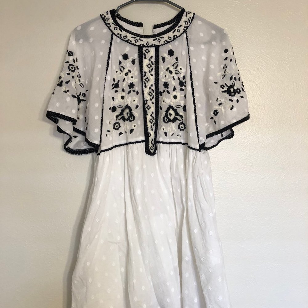 Zara embroidered dress